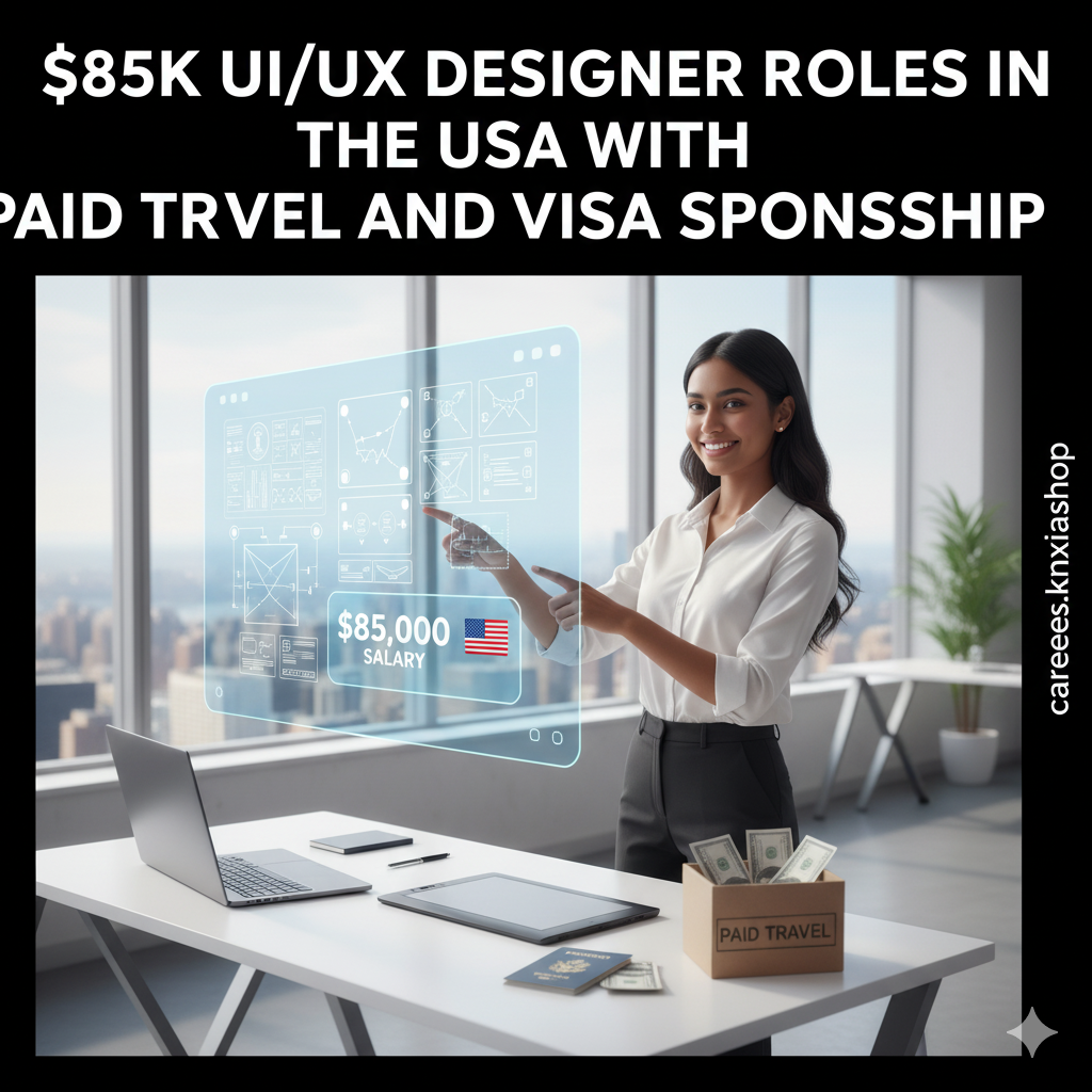 $85K UIUX Designer Roles in the United States with Paid Travel and Visa Sponsorship
