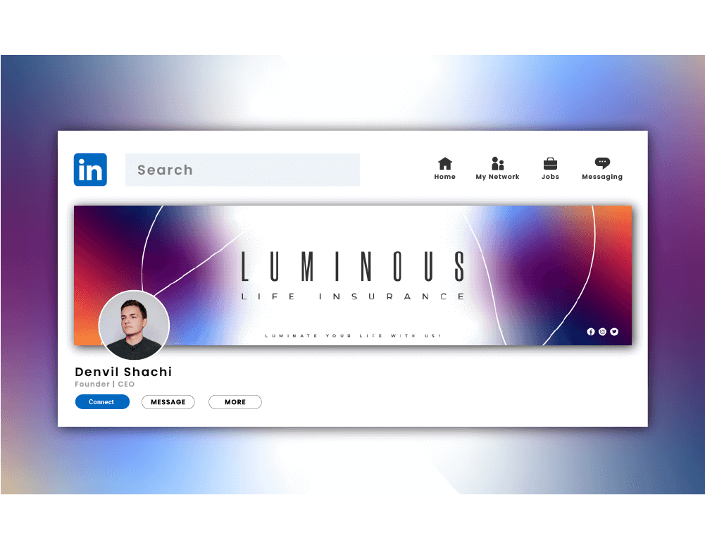 Professional LinkedIn Cover | LinkedIn Banner Design - DivineTech